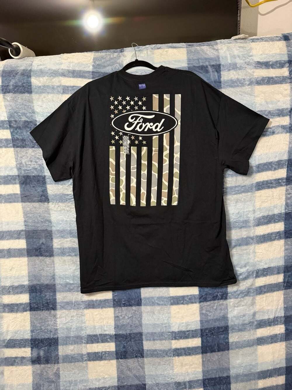 JEDCO Ford American Flag Camo Graphic T-Shirt
